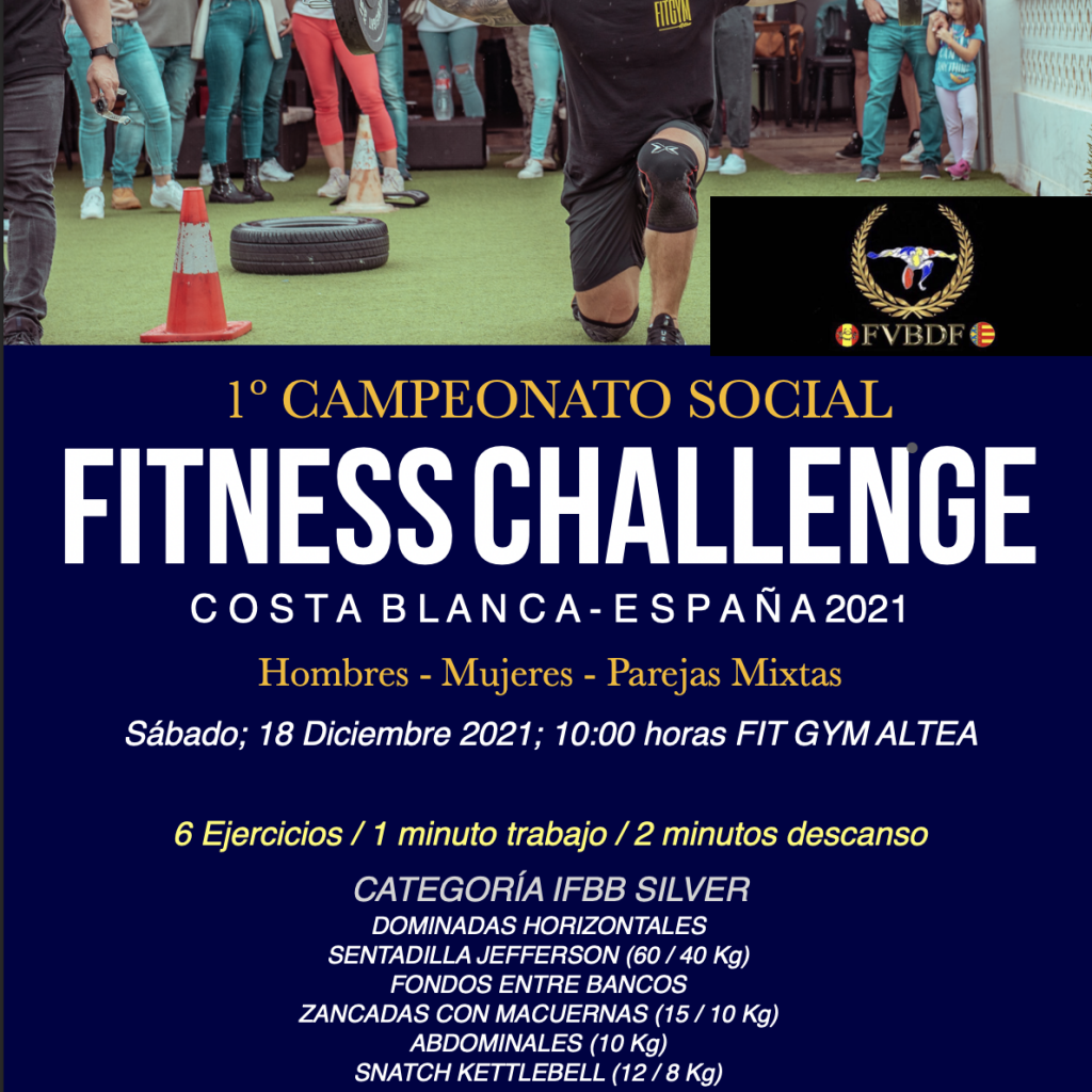 1º CAMPEONATO SOCIAL FITNESS CHALLENGE “COSTA BLANCA 2021”